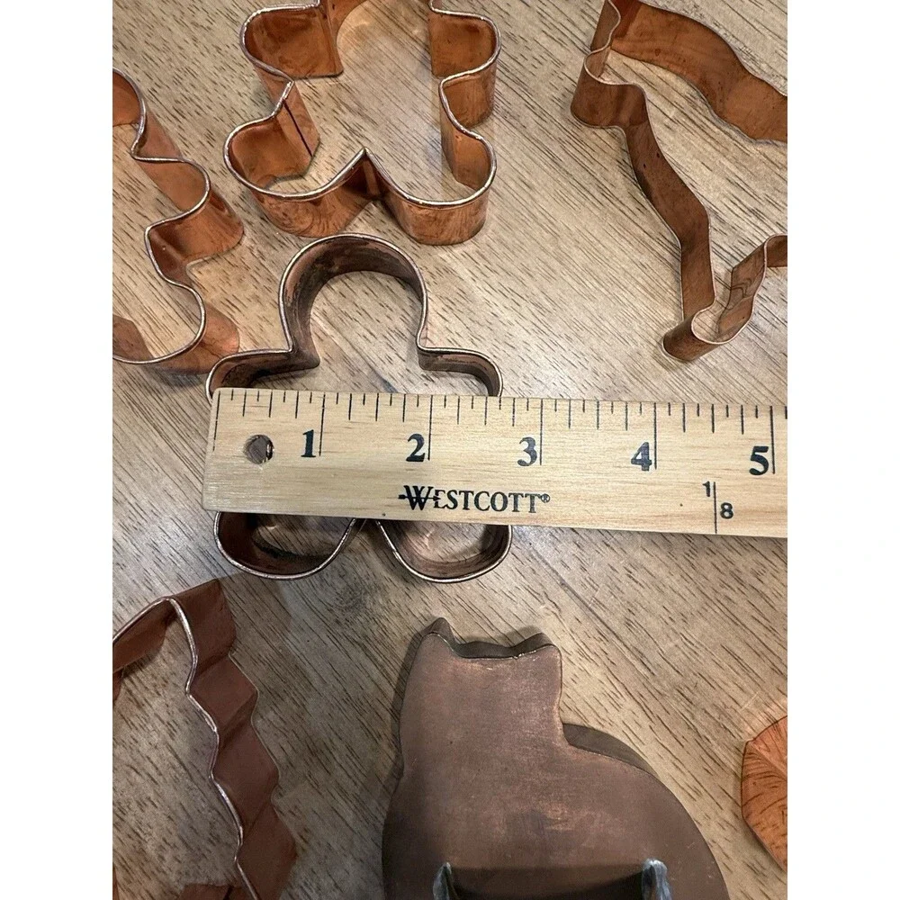 Lot 34 copper vintage to modern cookie cutters grandmas farmhouse kitchen retro